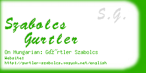 szabolcs gurtler business card